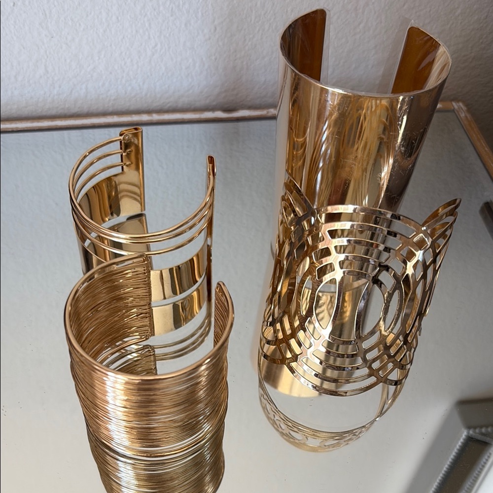 Gold Statement Cuff Bracelets